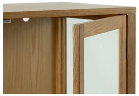 Vetrina di colore naturale con effetto rovere 90x126x40 cm Ceci – MOME