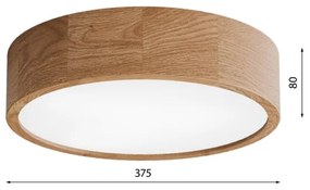 Plafoniera da bagno CLEO 3xE27/24W/230V IP54 diametro 37,5 cm quercia