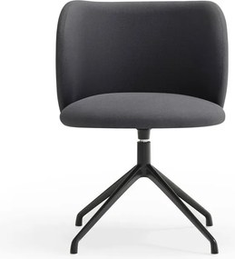 Sedia da pranzo grigio scuro in imbottito Mogi – Teulat