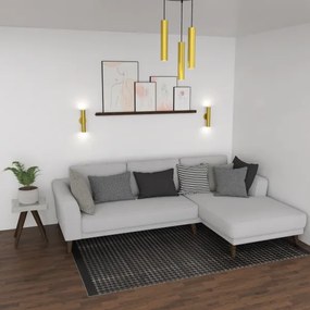 Lampadario a sospensione con filo RAITO 3xGU10/8W/230V ottone