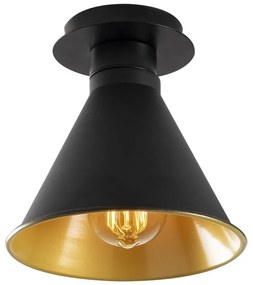 Lampada da soffitto in nero e oro con paralume in metallo ø 20 cm Berceste - Opviq lights