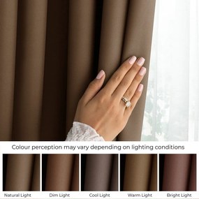 Tenda parzialmente oscurante marrone 140x250 cm Carli Tie – Restilo