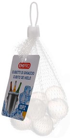 10 pcs Cubetti di Ghiaccio Riutilizzabili Riempiti con Acqua Forma Sferica Monocolore Bianco