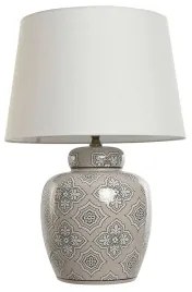 Lampada da tavolo Home ESPRIT Bianco Beige Ceramica 50 W 220 V 43,5 x 43,5 x 61 cm