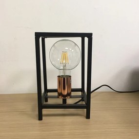 ONLI - Lampada da tavolo FLOKI 1xE27/15W/230V 20 cm nero/rame