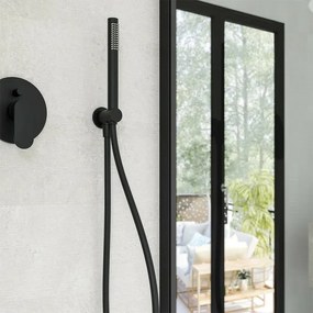 Doccino tondo in ottone nero opaco monogetto anticalcare