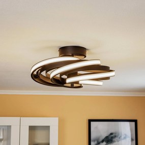 Plafoniera a LED Zoya Domiluce, dimmerabile, Nero, Soggiorno / Sala da pranzo, Metallo, Moderno, Plafoniera LED
