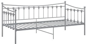 Telaio divano letto grigio in metallo 90x200 cm