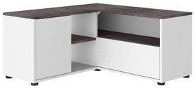 Tavolo TV grigio e bianco in cemento 90x45 cm Angle - TemaHome