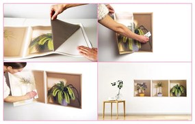 Set di 3 adesivi con effetto 3D Fiore - Ambiance