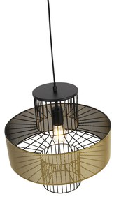 Lampada a sospensione di design oro con nero 40 cm - Tess