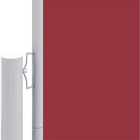 Tenda da Sole Laterale Retrattile Rossa 180x600 cm