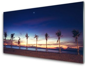Pannello cucina paraschizzi Paesaggio del mare della palma 125x50 cm