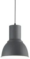 Sospensione Industrial-Minimal Breeze Metallo Grigio 1 Luce E27 D23,5Cm