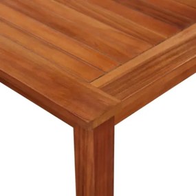 Tavolo da Giardino 85x85x74 cm in Legno Massello di Acacia