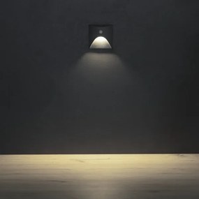 Kanlux 39143 - Lampada LED per gradini con sensore EXIN 2,5W/230V 4000K IP65 antracite, angolare