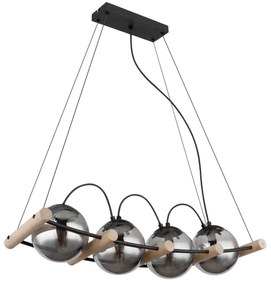 Globo 15883-4H - Lampadario a sospensione con filo LEONA 4xE27/15W/230V