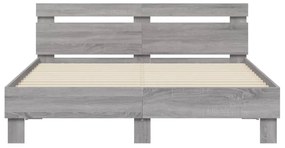 Giroletto testiera grigio sonoma 150x200 cm legno multistrato