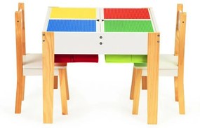 Set di tavolo e sedie per bambini colorati