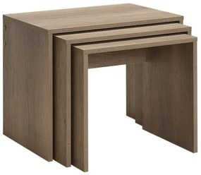 SET 3x Tavolino marrone