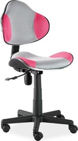 Sedia da ufficio Q-G2 rosa e grigia – 48x41x84 cm