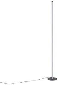 Lampada da terra di design nera con LED e dimmer touch - Clutch