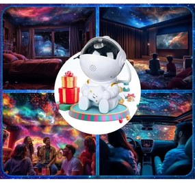 Proiettore LED RGB LED/5W/5V a forma di astronauta + telecomando