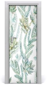 Adesivo per porta Pattern floreale 75x205 cm