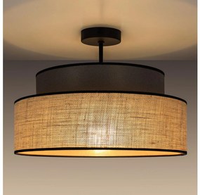 Lampadario a plafone BOHO 1xE27/60W/230V diametro 40 cm marrone/beige