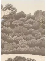 Isidore Leroy Carta da parati panoramica Port Cros - Bleu Ocre Panel D