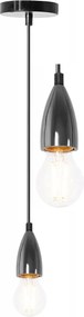 Lampada Da Soffitto Pensile Montatura Chrome Black APP357-1CP