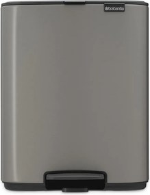 Cestino per la spazzatura grigio in acciaio con pedale 12 l Bo – Brabantia
