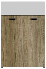 Mobile da bagno sotto lavabo COLAVENE Nobu marrone opaco L 59 x H 71 x P 49 cm 2 ante, lavabo non incluso