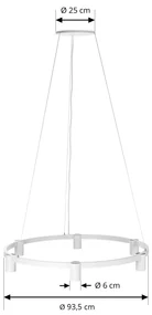 Lampada a sospensione Arcchio Brinja, bianco, Ø 94 cm, a 6 luci, GU10