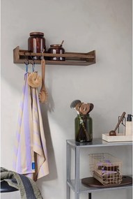 Attaccapanni da parete in rovere marrone con ripiano 60 cm Showcase - Mette Ditmer Denmark