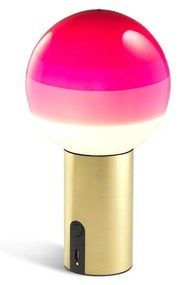 Marset - Dipping Light Portable Lampada da Tavolo Rosa/Brushed Brass Marset