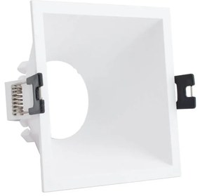 Faretto da Incasso Quadrato Bianco Foro 85x85mm per GU10