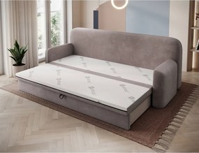 Divano marrone allungabile/con contenitore e rivestimento in velluto a coste 236 cm Elioss – ELTAP