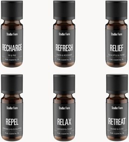 Set di 6 oli profumati per diffusore Sophie e Nora (legnoso, agrumi, lavanda, eucalipto, citronella, arancio)