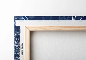 Quadro su tela – Mandala blu con motivo astratto