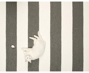 Tappeto da interno/esterno color antracite/color crema 140x180 cm Bob Charcoal Linen – Pappelina