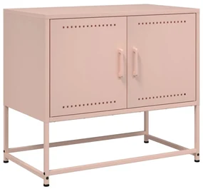 Mobile tv rosa 68,5x39x60,5 cm in acciaio