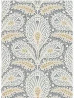 Josephine Munsey Carta da parati Ikat Clover - Blue and Yellow