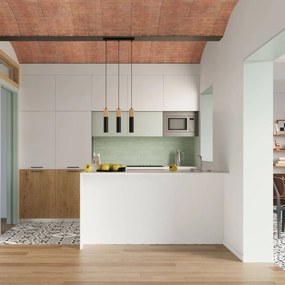 Lampada a Sospensione 3xGU10 PABLO 3 Nera in Legno e Acciaio