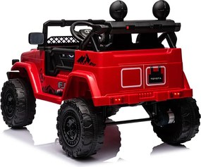 Macchina Elettrica per Bambini Fuoristrada Toyota Fj Cruiser 12V Telecomando Ruote in Gomma e Sedile in Pelle Rosso...