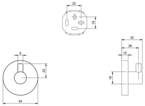 Villeroy & Boch TVA15101100061 - Gancio a parete ELEMENTS, cromo lucido