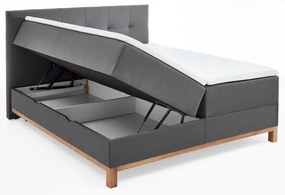 Letto boxspring grigio scuro con contenitore 180x200 cm Catania - Meise Möbel