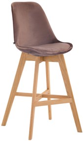 Sgabello Barhocker Cannes Samt Personalizzabile / Braun / Natura