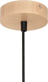 Lampada a sospensione su cavo ALBA 1xE27/15W/230V diam. 25 cm nero/marrone