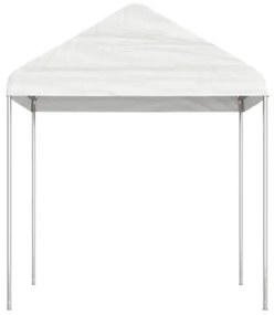 Gazebo con Tetto Bianco 6,69x2,28x2,69 m in Polietilene